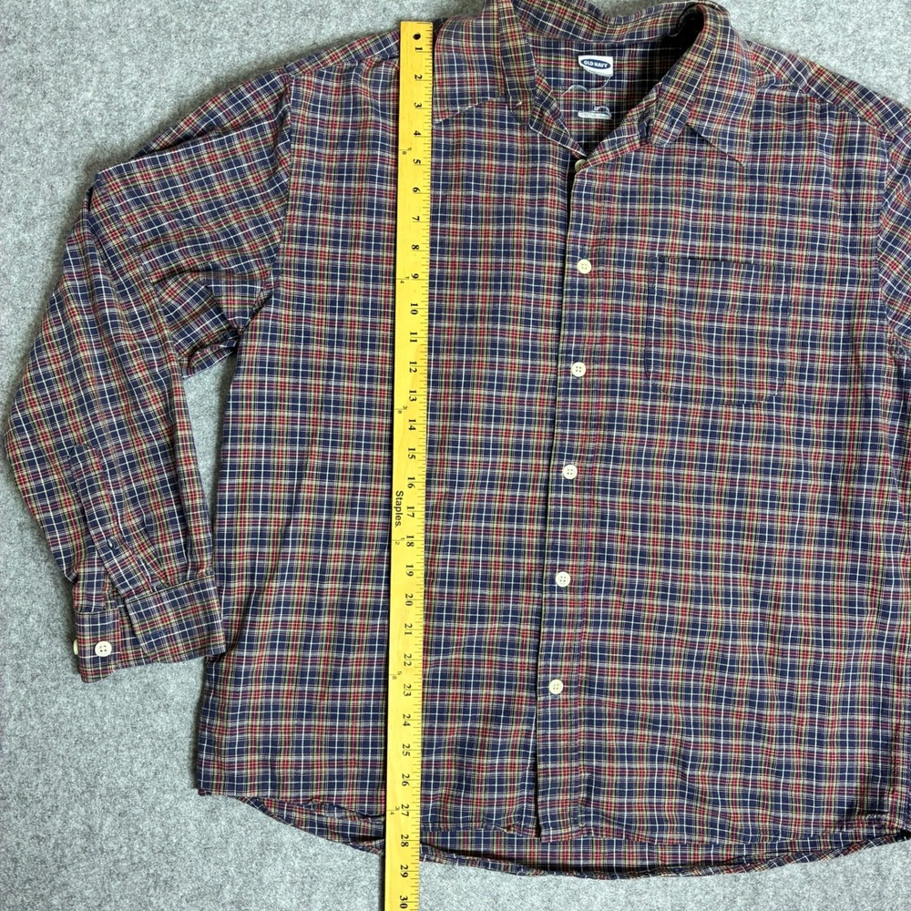 Vintage Old Navy Mens Size XL Plaid Flannel Button Down Shirt Long Sleeve - Picture 5 of 7